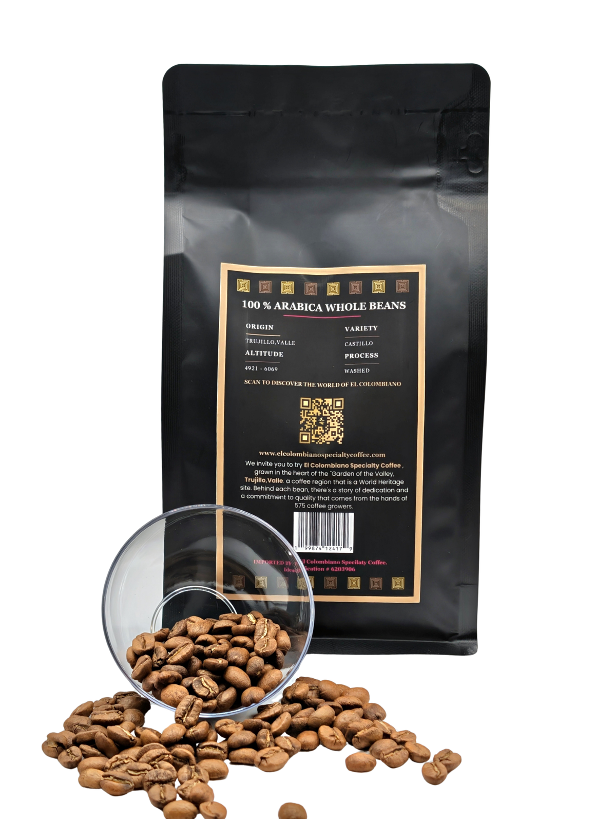 El Dorado Select SCAA 87      Medium Roast Whole Beans 340 g 12 oz