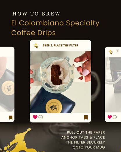 El Colombiano Specialty Coffee Drips (6 Pack): SCAA 84 Classic & SCAA 87 Select