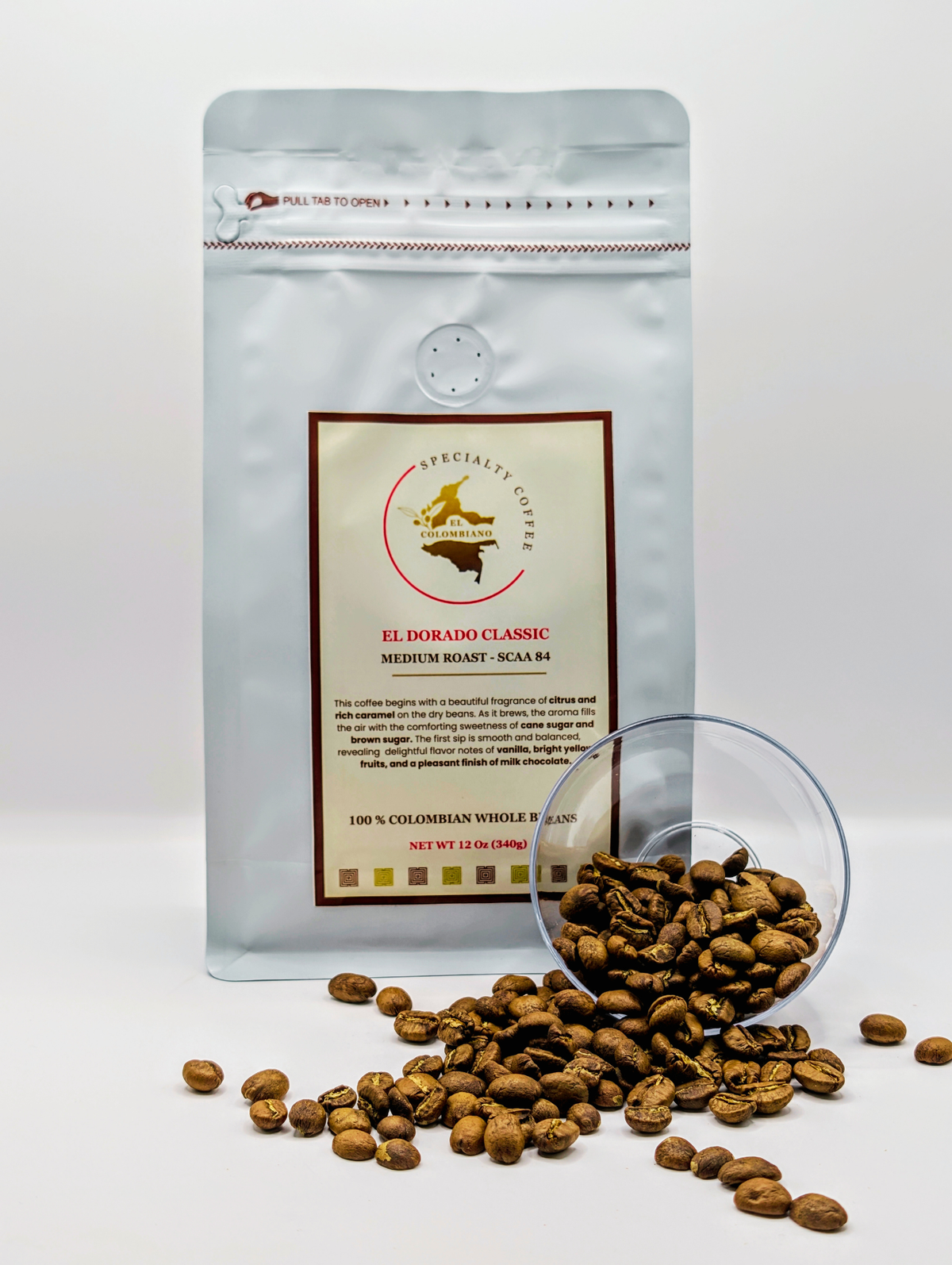 El Dorado Classic SCAA 84    Medium Roast Whole Beans 340 g 12 oz