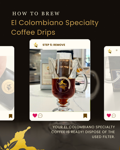El Colombiano Specialty Coffee Drips (6 Pack): SCAA 84 Classic & SCAA 87 Select