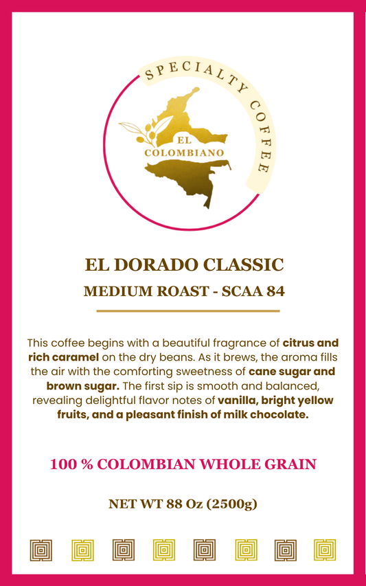 El Dorado Classic SCAA 84    Medium Roast Whole Beans 2500 g 88 oz